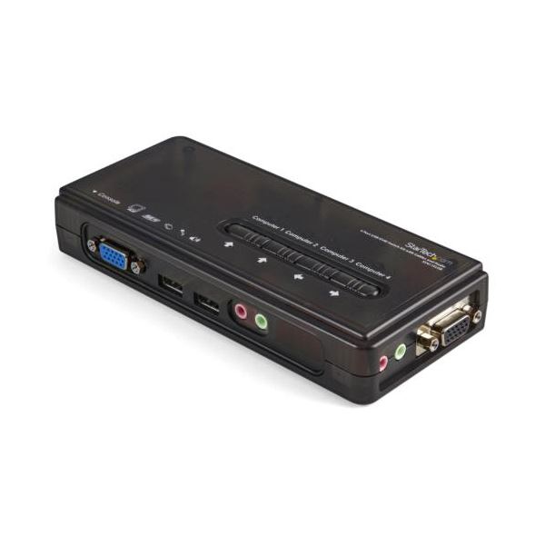 【送料無料】StarTech.com 4ポートUSB接続KVMスイッチ ブラック SV411KUSB 1台