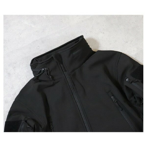 【送料無料】米軍 防風 防寒 SAP ジャケット Lサイズ ブラック レプリカ アメリカ軍 US軍 ソフトシェルジャケット ミリタリーウェア