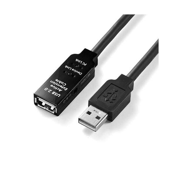 【送料無料】サンワダイレクトUSB2.0延長ケーブル 60m ブラック 500-USB007-60 1本 AV・デジモノ パソコン・周辺機器 ケーブル・ケーブルカバー その他のケーブル・ケーブルカバー レビュー投稿で次回使える2000円クーポン全員にプレゼント