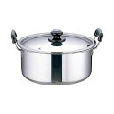 【送料無料】ステンレスプラ柄厚板実用鍋24cm