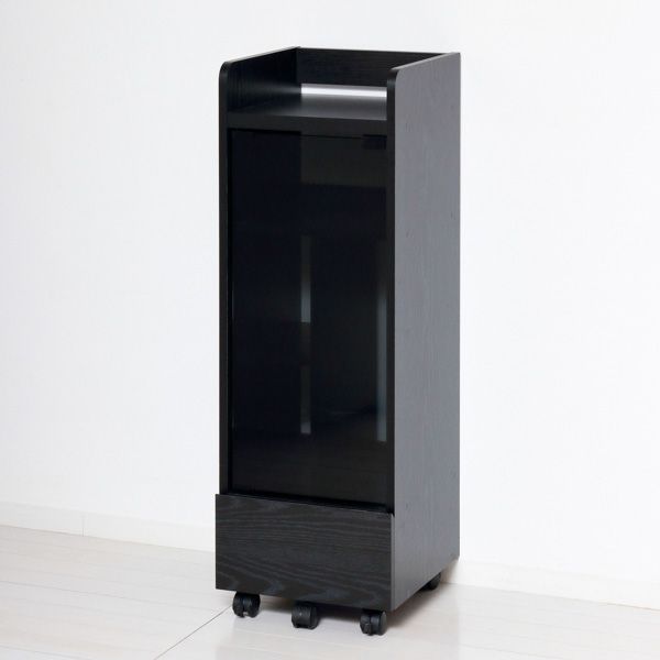 楽天イーグルアイ楽天市場店【送料無料】ゲーム機ラック キャスター付き ブラック 組立式