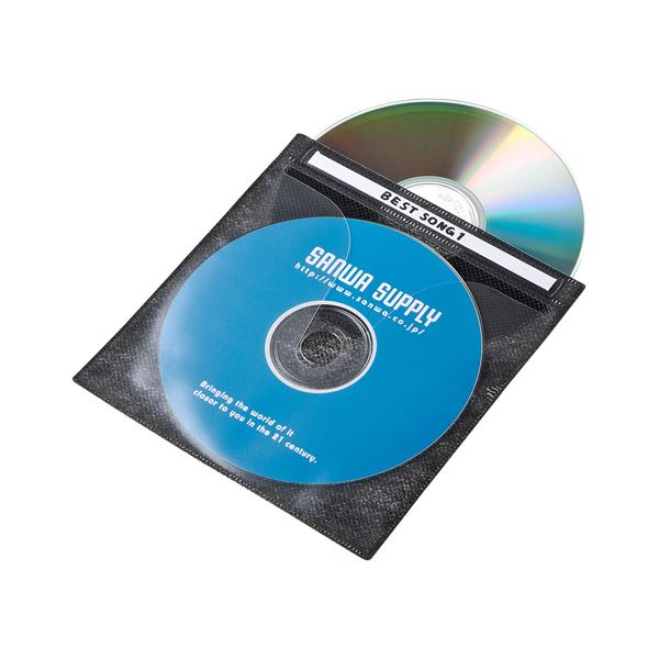 【送料無料】【5個セット】 サンワサプライ DVD・CD不織布ケース（ブラック） FCD-FN100BKNX5 AV・デジモノ パソコン・周辺機器 DVDケース・CDケース・Blu-rayケース レビュー投稿で次回使える2000円クーポン全員にプレゼント