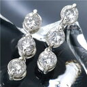 3ストーンダイヤモンドピアス0.5ct(4)
