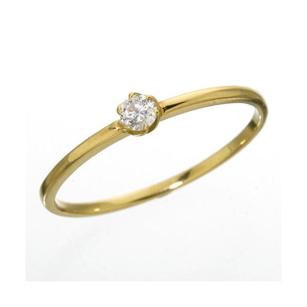 【送料無料】K18 ダイヤリング 指輪 シューリング イエローゴールド 9号 ファッション リング・指輪 天然石 ダイヤモンド レビュー投稿で次回使える2000円クーポン全員にプレゼント