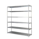 【送料無料】ステンレス シェルフ 60×180cm 6段 H210cm 日本製 耐錆 耐薬性 耐久性 冷蔵 冷凍 高温多湿対応 収納棚 オープンラック 組立式