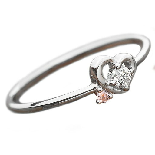 【送料無料】ダイヤモンド リング ダイヤ ピンクダイヤ 合計0.06ct 13号 プラチナ Pt950 ハートモチーフ 指輪 ダイヤリング 鑑別カード付き 【送料無料】ダイヤモンド リング ダイヤ ピンクダイヤ 合計0.06ct 13号 プラチナ Pt950 ハートモチーフ 指輪 ダイヤリング 鑑別カード付き