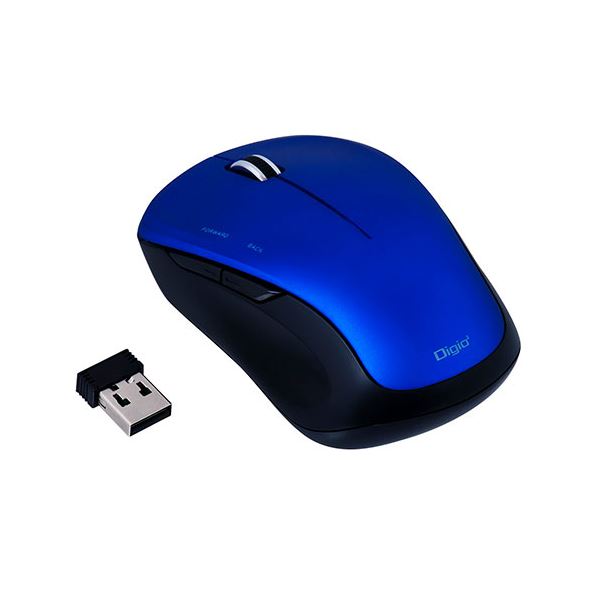 【送料無料】Digio デジオ 無線5ボタンBlueLEDマウス ブルー MUS-RKF118BL