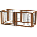 【送料無料】リッチェル 木製 3wayサークル 6面 高さ70cm ブラウン