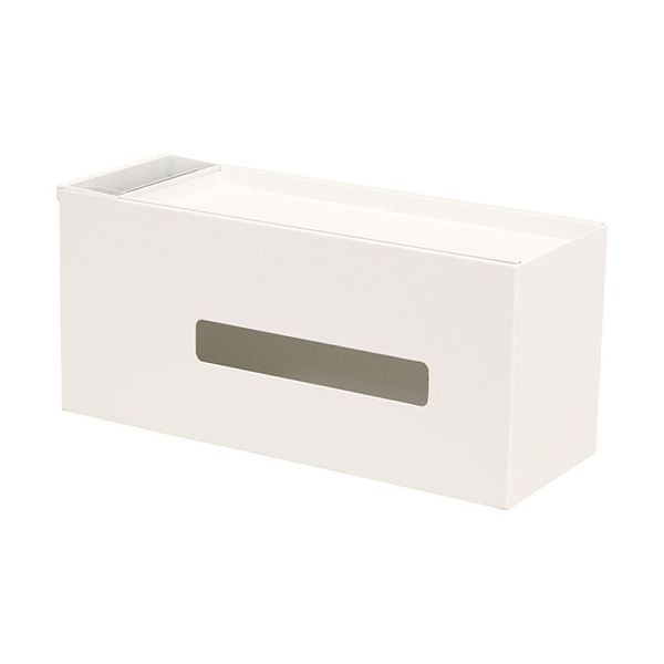 【送料無料】COLLEND ティッシュケース(ポケット&トレイ付) ホワイト TC-WH