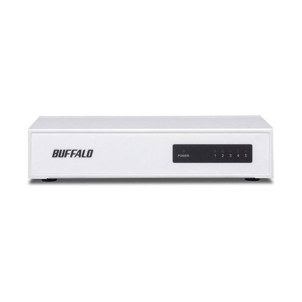 【送料無料】BUFFALO バッファロー 10/100Mbps対応スイッチングHub 金属筐体/電源内蔵モデル(5ポート) ホワイト LSW4-TX-5NS/WHD AV・デジモノ パソコン・周辺機器 ハブ レビュー投稿で次回使える2000円クーポン全員にプレゼント