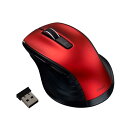 【送料無料】Digio デジオ F_line 無線静音5ボタンBlueLEDマウス Mサイズ レッド MUS-RKF144R