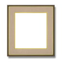 【送料無料】色紙額 273×242mm よもぎ 落ち着きのある色 マット付き フレーム 額縁 額 色紙額縁