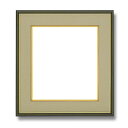 【送料無料】色紙額 273×242mm オリーブ 落ち着きのある色 マット付き フレーム 額縁 額 色紙額縁