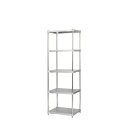 【送料無料】ステンレス シェルフ 46×60cm 5段 H180cm 日本製 耐錆 耐薬性 耐久性 冷蔵 冷凍 高温多湿対応 収納棚 オープンラック 組立式
