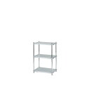 【送料無料】収納棚 46×60cm 3段 H90cm 日本製 耐熱 耐食 長期耐久性 ガルバリウム鋼板製 ガルバシェルフ リビング収納 組立式