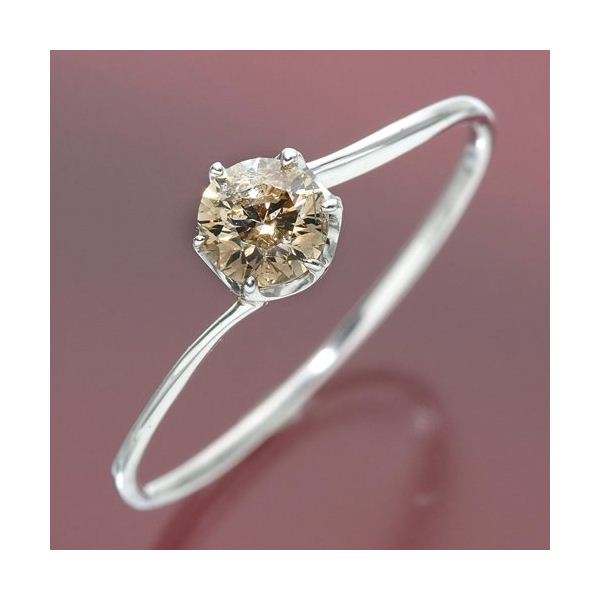 【送料無料】K18ホワイトゴールド 0.3ctシャンパンカラーダイヤリング 指輪 7号 ファッション リング・指輪 天然石 ダイヤモンド レビュー投稿で次回使える2000円クーポン全員にプレゼント