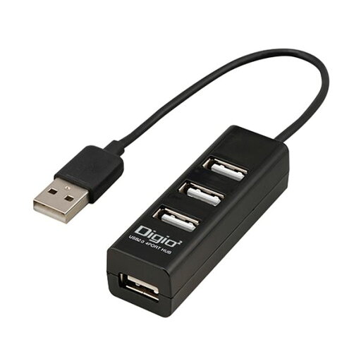 【送料無料】Digio2 USB2.0 4ポートハブ 15cm UH-2604BK ブラック 【送料無料】Digio2 USB2.0 4ポートハブ 15cm UH-2604BK ブラック