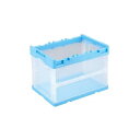 【送料無料】岐阜プラスチック工業 折りたたみコンテナー ブルー透明 20L CB-S21NR