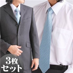 【送料無料】【 百貨店仕立て 】 ワイシャツ3枚セット VV1950 【 長袖 】 ホワイト Lサイズ ファッショ..