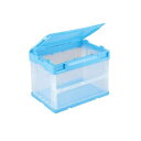 【送料無料】岐阜プラスチック工業 折りたたみコンテナー ブルー透明 20L CF-S21NR