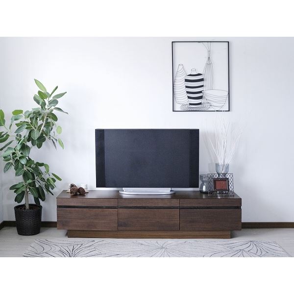 【送料無料】TVボード（ウォルナット） 幅約180cm [完成品］【代引不可】 生活用品・インテリア・雑貨 インテリア・家具 ローボード・テレビ台 テレビ台(木製) レビュー投稿で次回使える2000円クーポン全員にプレゼント