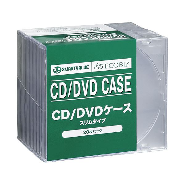 【送料無料】【まとめ】 スマートバリュー CD／DVDケース スリム20枚 A401J 【×3セット】 AV・デジモノ パソコン・周辺機器 DVDケース・CDケース・Blu-rayケース レビュー投稿で次回使える2000円クーポン全員にプレゼント