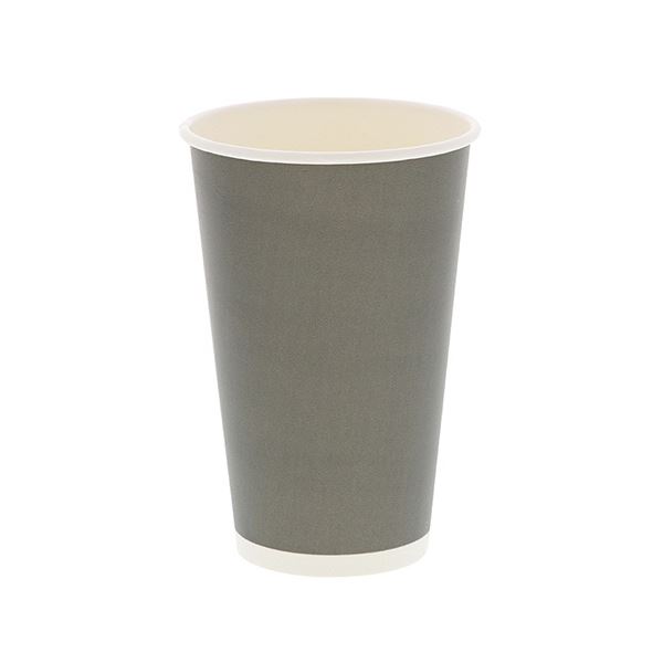 【送料無料】シモジマHEIKO ペーパーカップ アイス・ホット兼用 16オンス（510ml） ライトグレー 口径90mm #0045359371セット（1000個：25個×40パック）
