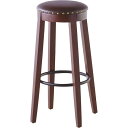 【送料無料】カウンターチェア(ハイチェア) 木製/ソフトレザー 高さ70cm RKC-267BR ブラウン
