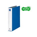 【送料無料】(まとめ)TANOSEE 片開きパイプ式ファイルE A4タテ 30mmとじ 青 30冊