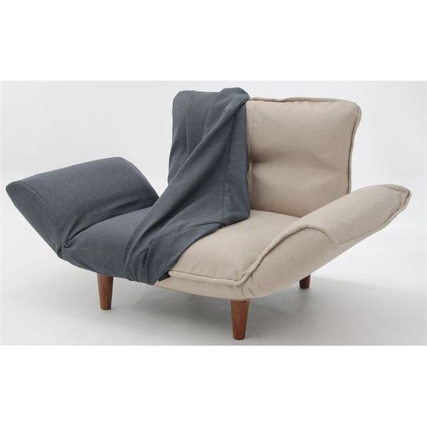 【送料無料】1人掛けカウチソファ専用カバー(単品) ブルー【代引不可】