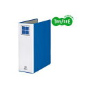 【送料無料】(まとめ)TANOSEE 片開きパイプ式ファイルE A4タテ 80mmとじ 青 30冊