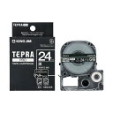 【送料無料】【3セット】 KING JIM キングジム マットラベル ブラック・白文字(PROテープ) 24mm KJ-SB24KSX3