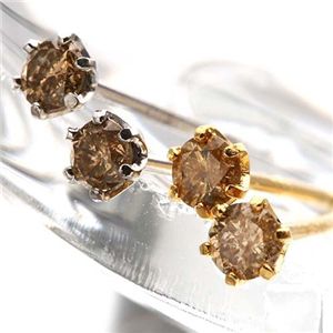 【送料無料】18金イエローゴールド ダイヤモンドピアス 0.1ct&18金ホワイトゴールドダイヤピアス 0.1ct ファッション ピアス・イヤリング 天然石 ダイヤモンド レビュー投稿で次回使える2000円クーポン全員にプレゼント