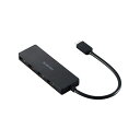【送料無料】エレコム USB Type-C 4ポートUSB2.0ハブ 15cm ブラック U2HC-H040BK