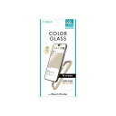 LEPLUS NEXT iPhone 14 Pro Max ガラスフィルム ViAMO COLOR GLASS 全画面保護 ソフトフレーム ベージュ LN-IL22FGVMBG(2)