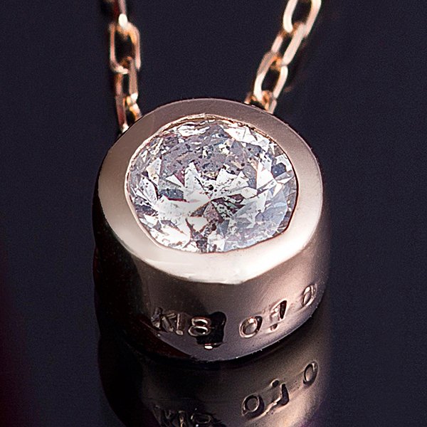 【送料無料】K18PG 0.1ctダイヤモンドフクリンペンダント ファッション ネックレス・ペンダント 天然石 ダイヤモンド レビュー投稿で次回使える2000円クーポン全員にプレゼント