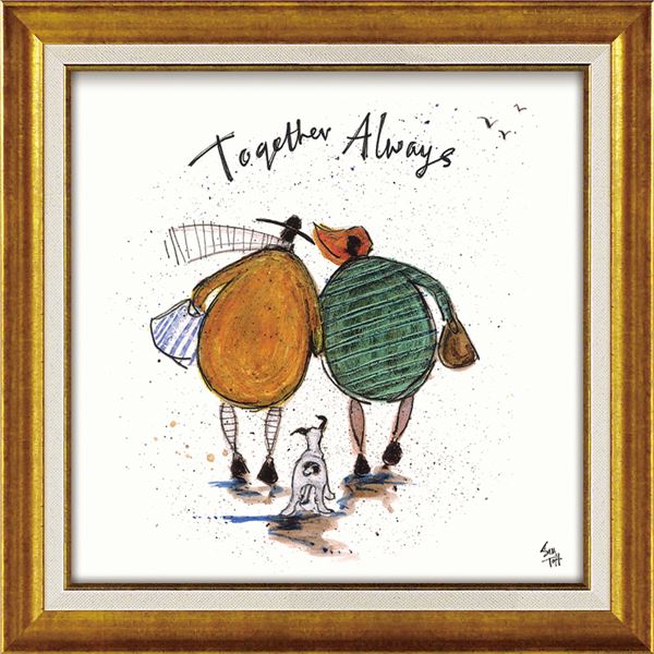 【送料無料】ユーパワー サム・トフト Gel加工 アートフレーム スクエア/Mサイズ 「いつも一緒に」