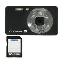 【送料無料】コンパクトデジタルカメラ F3DCAF-01 + SDXCメモリカード 64GB 1セット