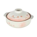 【送料無料】パール金属 土鍋6号 桜日和 1〜2人用 ガス火専用 L-1972
