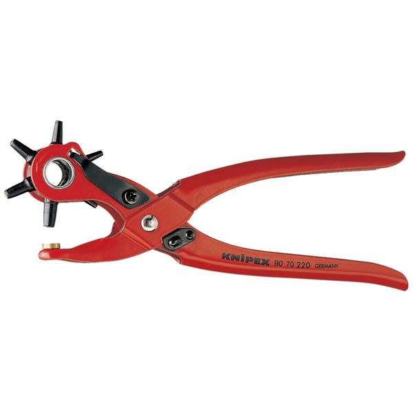 【送料無料】KNIPEX クニペックス 回転パンチプライヤー 全長220mm サイズ（φmm）：2.0／2.5／3.0／3.5／4.0／5.0'mm 9070-220