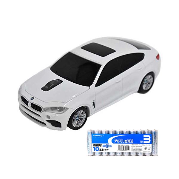 【送料無料】LANDMICE BMW X6シリーズ 無線カーマウス 2.4Ghz 1750dpi ホワイト + アルカリ乾電池 単3形10本パックセット BM-X6M-WH+HDLR6/1.5V10P AV・デジモノ パソコン・周辺機器 マウス・マウスパッド レビュー投稿で次回使える2000円クーポン全員にプレゼント