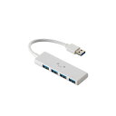 【送料無料】エレコム USB 5Gbpsハブ 4ポート しろちゃん(ホワイト×ブラック) U3H-H040WF(2)