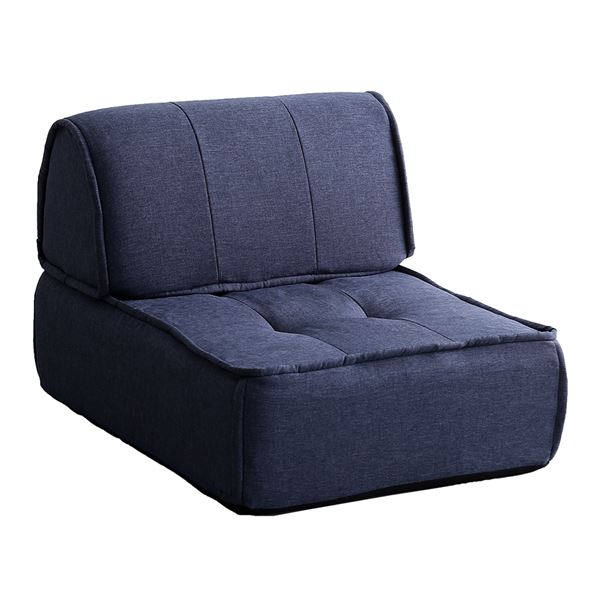 【送料無料】背もたれ フロアクッション セット 約幅60cm 1人掛け ブルー 日本製 フロアクッション・バッククッション リビング【代引不可】