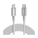 【送料無料】(まとめ) アンカージャパン ANKER 高耐久ナイロン USB-C&USB-C ケーブル 3.0m シルバー A8758541 1本 【×2セット】