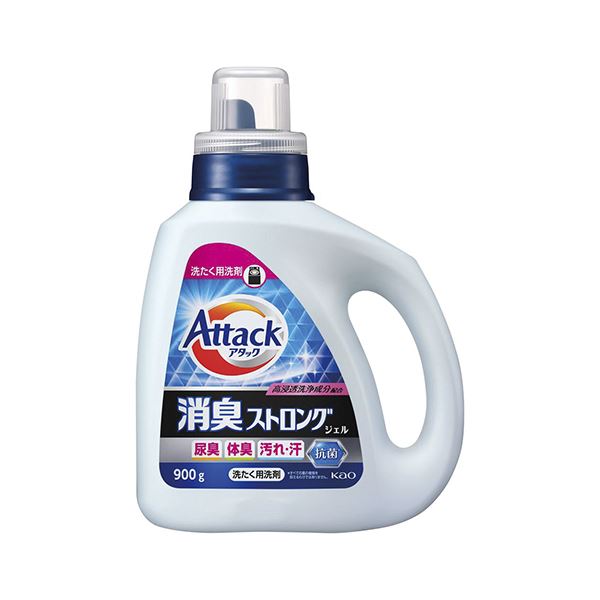 【送料無料】（まとめ） 花王 アタック消臭ストロングジェル本体 900g 【×3セット】 生活用品・インテリア・雑貨 日用雑貨 洗濯洗剤 レビュー投稿で次回使える2000円クーポン全員にプレゼント