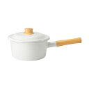 【送料無料】富士ホーロー コットンプラス ソースパン18cm ホワイト 2.3L C6124587