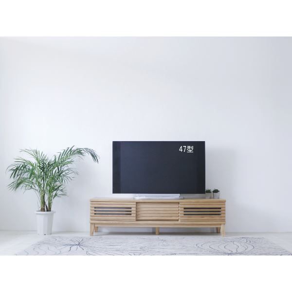 【送料無料】TVボード（ナチュラル） 幅約150cm [完成品/脚のみ取付］【代引不可】 生活用品・インテリア・雑貨 インテリア・家具 ローボード・テレビ台 テレビ台(木製) レビュー投稿で次回使える2000円クーポン全員にプレゼント