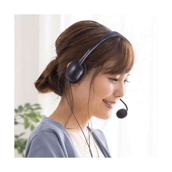 【送料無料】サンワサプライ マイクMUTEスイッチ付きの4極対応軽量ヘッドセット MM-HS408BK