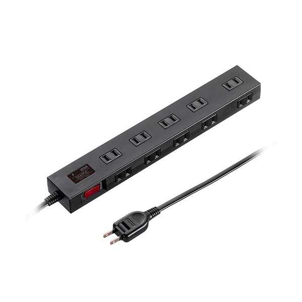 【送料無料】サンワサプライ 雷ガードタップ 3m ブラック TAP-SP2110N-3BK