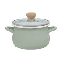 【送料無料】ストクック IH対応ホーロークッキングポット18cm グリーン 2.2L C6124658